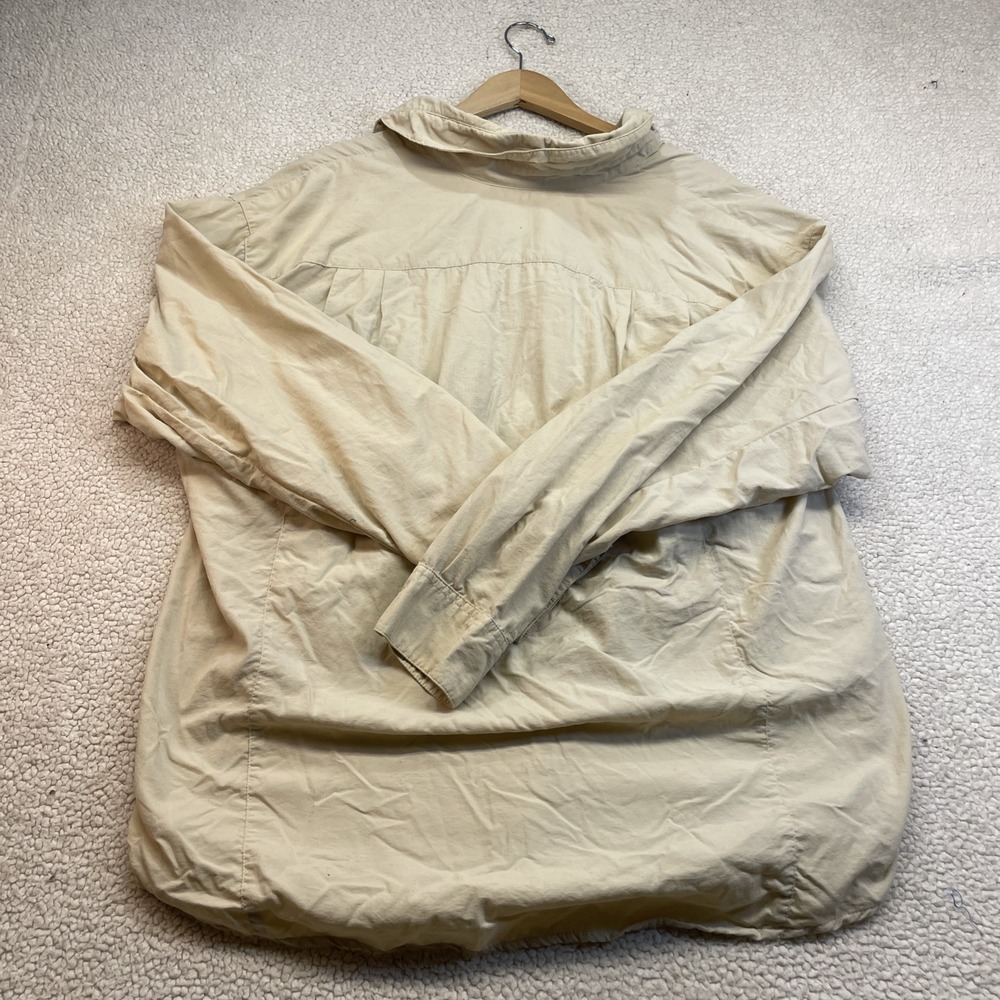 Sportif Fishing Shirt Mens XL Tan Long Sleeve Nylon Ventilated Utility Outdoor - Picture 9 of 10